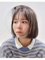 テン(tenn)&nbsp;ワンレンボブ/シースルー前髪/ミルクティーアッシュ/kuroda