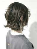 ローグ金町TAKAミニボブ大人かわいいネイビーアッシュくびれヘア