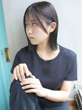 バース(BIRTH) 天神【BIRTH】外ハネボブ×Aラインボブ×耳掛け×アッシュブルー