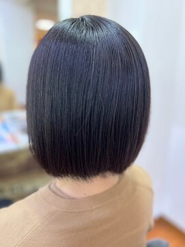 アークスヘアー 艶感♪髪質改善カラー大人可愛いグレージュ小顔ボブ