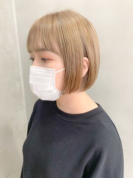 テトヘアー(teto hair) ミニボブ、ワイドバング、ミルクティベージュ、ブロンド