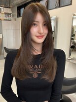 ベレーザシェルト(Beleza scelto)&nbsp;4511アッシュブラック髪質改善レイヤーロング艶髪ワンホンヘア