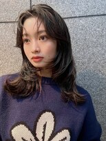 ホスタ 大阪梅田店(fosta)&nbsp;ベージュインナーカラーショートボブレイヤーミディアム前髪