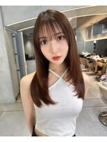 プアメリア 名古屋(Puamelia) ブリーチなし 前髪縮毛矯正 オージュア レイヤーカット