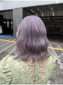 ペールラベンダーカラー×韓国風ウェーブ
