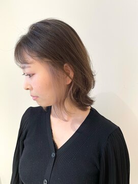 シード 成増 下赤塚店(ced.) 大人女性インナーカラーピンクベージュブリーチダブルカラー