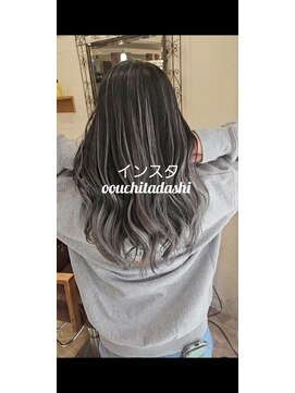 シェリー(cherie) コントラストバレイヤージュ×シルバーグレージュ