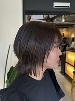 ヘアリゾート粋 ウナム 新宿東口店(enam)&nbsp;くびれショート/ダークブラウン/外ハネボブ/ナチュラルウルフ