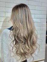 バレイヤージュ×ミルクティーベージュ