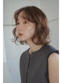 ニュアンスパーマボブ　似合わせカット顔周りカット