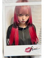 アジールヘア 池袋東口店(agir hair)&nbsp;☆個性派/デザインカラー/ホワイトピンク/チェリーレッド/池袋