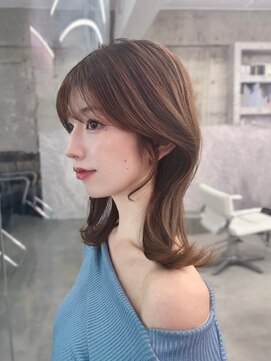 フィヴェント(Fivent) 美髪韓国レイヤーイメチェン似合わせチェリーブラウンミニウルフ