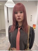ピンク/レイヤーカット/ダブルカラー