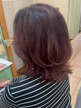 ラピッシュ 八千代台店 くびれボブ / 小顔 / レイヤー / 外ハネ /　ミディアムレイヤー