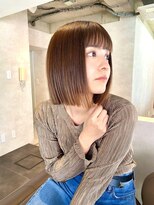 サンルーム(SUN room)&nbsp;前髪縮毛矯正ボブ切りっぱなしボブぷつっとボブ