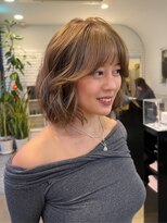 ディフィーノ 青山(DIFINO) 【DIFINO 青山】ミディアムレイヤー/オレンジブラウン