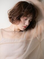 カバーヘア ブリス 上尾西口店(COVER HAIR bliss)&nbsp;ダークブラウン乾かすだけくせ毛風Ａラインボブz上尾20代30代