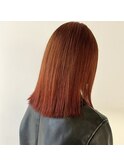 ブリーチ1回でできるこっくりオレンジカラー