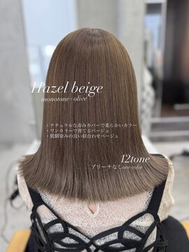 ジーナ 新宿(Zina) 【本多担当】ブリーチなしヘーゼルベージュ