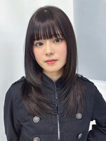 アルバム 渋谷パルコ(ALBUM) 前髪カットグレージュ顔周りレイヤーロング_F21678