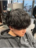 波巻きパーマ
