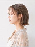 大人可愛い20代30代40代レイヤー切りっぱなしボブミディアム