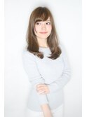 大人ツヤ髪ロング前髪カットで丸顔カバー/30代/40代/50代/60代