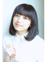 クラルス(Clarus) 黒髪重めの内巻きワンカールボブ【中山】