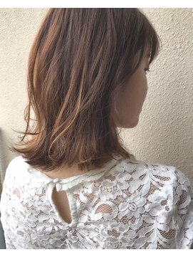 フロート 小阪店(float) ハニーベージュ_厚めバング,ローライト,デザインカラー