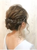 結婚式ヘアあみこみ