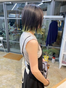 ユー(yew) ぷつっと裾カラーのボブ