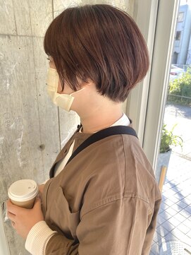 ピーロ(piilo) ショートボブ コンパクトショート オレンジ テラコッタ