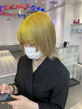 ゲーム 渋谷店(GAME) ダブルカラーデザインカラーケアブリーチハイトーンカラー韓国