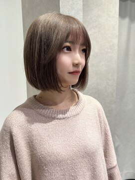 アース コアフュールボーテ 佐久平店(EARTH coiffure beaute) ミルクティーベージュ_ハイトーン_ダブルカラー