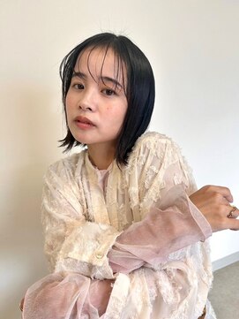 ワイビー グリーン リル(y.be green rel) #外はねボブ　#シースルーバング