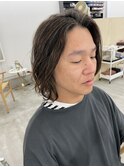 白髪ぼかしのハイライトヘア