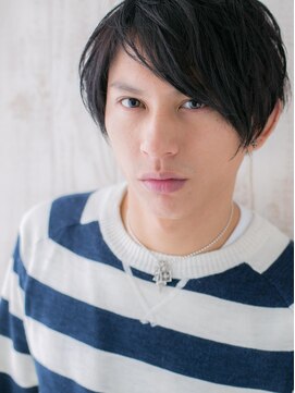 メンズヘア ビーセカンド 草加店(MENS HAIR B-2) 七三分け大人黒髪メンズショート韓国ヘアX草加