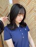 【ヘッドスパで癒されたい】カット+艶カラー+ヘッドスパ　￥18700→￥13200