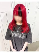 シェノン 心斎橋(CHAINON)&nbsp;ブラック×レッド　デザインカラー