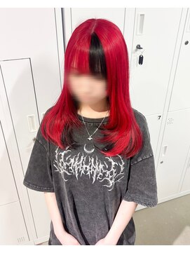 シェノン 心斎橋(CHAINON) ブラック×レッド　デザインカラー