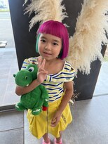 ガルボヘアー 桟橋店(garbo hair)&nbsp;派手髪　キッズカラー　グリーン　ピンク　キッズブリーチ