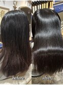 美髪/髪質改善/縮毛矯正/before→after/越谷美容室