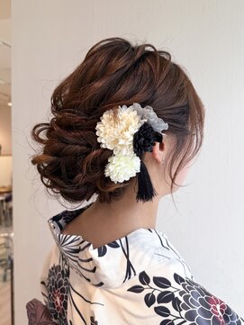 ビューブルー 亀戸錦糸町(VIEW BLUE) 小顔に見せるヘアセット/タイトで大人可愛い/結婚式/髪質改善