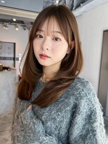 アルバム 銀座(ALBUM GINZA)&nbsp;大人ガーリーロング顔周りレイヤー似合わせカット_F21394