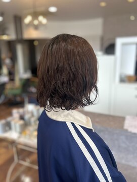 ヘアーワークス ボナ(HAIR WORKS bona.) ミニボブ　パーマ
