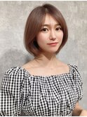 【立松佳祐】韓国レイヤー 顔周りカット グレージュ　30代
