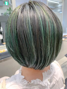 テトヘアー(teto hair) ハイライト、グリーン、オリーブ、グレー