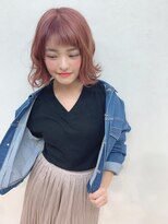 リア(Lia by KENJE)&nbsp;Lia&汐見悠佑　ブリーチカラー&ピンクベージュ