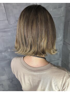 ヘアサロンエムフィス 池袋東口(HAIR SALON M Fe's) デザインカラー/厚めバング/ローライト/スリークボブ