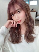 ヘアーサロン クスキ(hair salon KUSUKI) ハイトーンピンクベージュふわ巻き